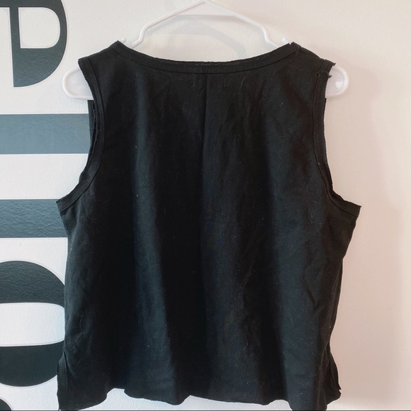 LuLu Black Tank Top with Smile Emoji - Picture 3 of 4